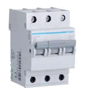 MW363 - Breaker 3p 50a C 3K 3m Hager Ean: 3250614530050