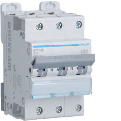 NFT340 - Breaker 3p 40A C 6/10ka 3M Hager EAN: 3250614635700