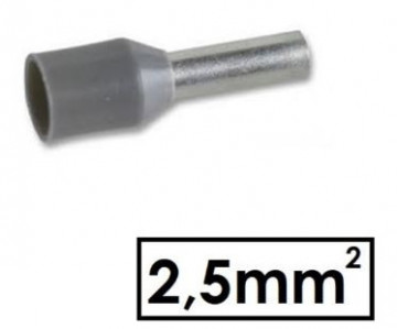Ofis17g - isolierte einfache Spitze 2,5 mm2 grau (100 un) Omnium Elektrisch