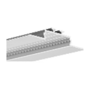 OPAC -30 PFK128071 - Profil d'alun. Plâter encuré 52x9.5x2000 mm anod. OPAC-30 1UN