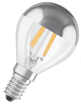 OSRAM LEDVANCE - 4058075439474 - Lâmpada LED PARATHOM CL P FIL Mirror Silver 31 non-dim 827 E14 4 380