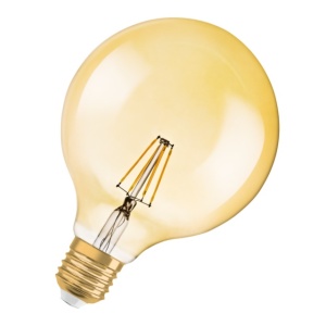 OSRAM LEDVANCE - 4058075809406 - Lâmpada LED 1906 LED CL GLOBE125 FIL GOLD 55 non-dim 7W/825 7 W 720 lm