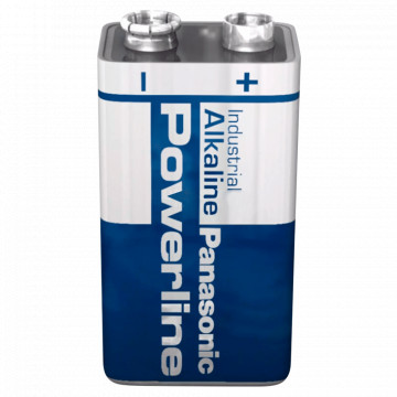 Pilha 6LR61 / PP3 - Panasonic - Alcalina Zn-MnO2 não recarregável - Tensão 9V - Capacidade nominal 510mAh - Compatível com produtos do catálogo