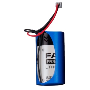 Pilha ER34615H - Alean - Lítio Li-SOCl2 não recarregável - Tensão 3.6V | Conector Molex retrátil 5284 - Capacidade nominal 19000mAh - Compatível com barreiras de infravermelhos