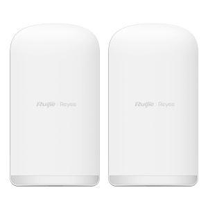 Puente inalámbrico Reyee hasta 867Mpbs - Conexión inalámbrica hasta 5 km - Frecuencia 5,15 GHz 5,85 GHz - Protocolo propietario basado en TDMA - IP55, apto para uso en exteriores - 2 unidades combinadas