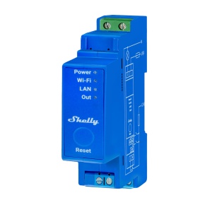 Relé Shelly Pro 1 - Controlador Inteligente para Calha DIN - Relé de 1 canal independente / contato seco - WiFi 2.4GHz / Bluetooth / LAN - Suporta A C110-240V / DC 30V - Compatível com Alexa e Google