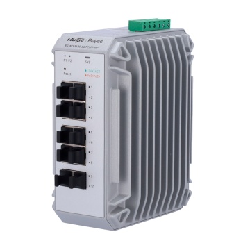 Reyee Switch Industrial PoE Cloud Case 2 – 8 Gigabit PoE+ Ports + 2 Gigabit SFP Ports – 30 W pro Port 802.3af/at / Maximal 240 W – Statische LAG/DHCP Snoop/IGMP Snoop/Port Mirror – VLAN/Loop/STP/RSTP/ACL/Watchdog-Prävention – DIN-Schienenmontage