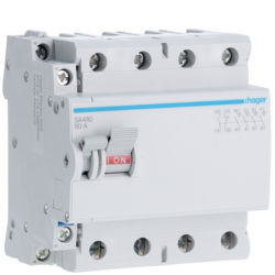 SA480 - 4x80a tetrapolar switch 4.5m Hager EAN: 3250615514806