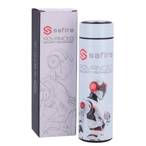 Safire - Flasche - Weiße Farbe - Dichtungsring - Edelstahl 304