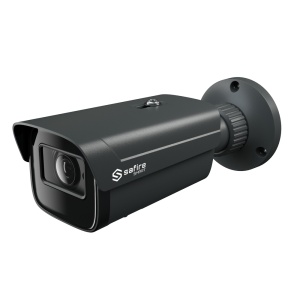 Safire Smart - Câmara IP Bullet E1 Inteligência Artificial - Resolução 4 Megapixel (2566x1440) - Lente 2.8 mm | MIC e Audio IN | IR 50m - IA: Classificação de humano e veículo - Impermeabilidade IP67 | PoE (IEEE802.3af)