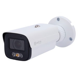 Safre Smart - Camera IP Bullet B1 Artificial Intelligence - Résolution 4 mégapixels (2560 × 1440) - lentille motorisée 2,8-12 mm | Audio dans | DL 50M - AI: Détection humaine - IP67 imperméabilisation | Poe (IEEE802.3af) | P2P