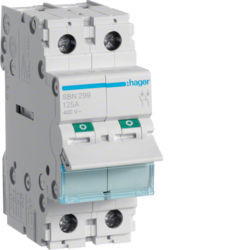 SBN299 - Cambiar Modular 2P 125A HAGER Ean:3250615510334