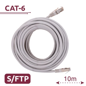 SFTP Cable - Ethernet - RJ45 Connectors - Category 6A - 10 m - White color