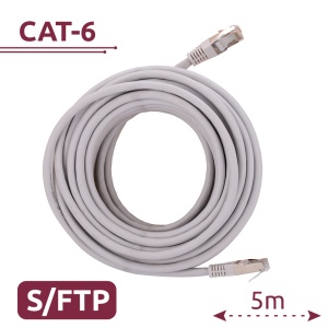 SFTP Cable - Ethernet - RJ45 Connectors - Category 6A - 5 m - White color