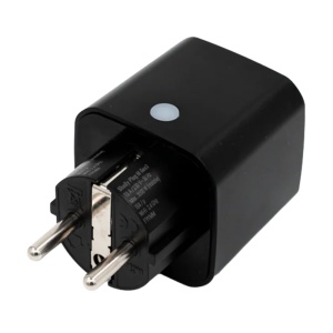 Shelly Plug PM Gen3 (Negro) - Monitoreo preciso del consumo eléctrico - Protección contra sobretensión / Schuko (F/E) - WiFi 2.4GHz / Bluetooth / Matter / Range Ext - Soporta AC 230V / 3000W / 13A - Compatible con Apple Homekit / Alexa y Google