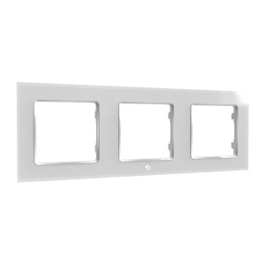 Shelly Wall Frame 3 - Moldura tripla para um visual elegante - Permite agrupar dois interruptores Shelly - Compatível com Wall Switch 1, 2 e 4 botões - Acabamento em preto brilhante de alta qualidade - Design minimalista com bordas retas