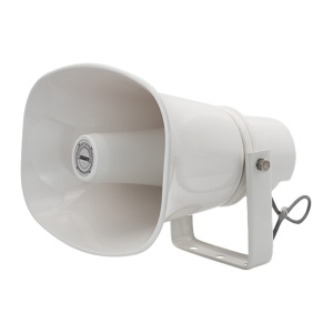 Sirene exponencial DSPPA - Linha 100V e Baixa impedância 8Ω - 30W | Driver de compressão - 102dB | 117dB SPL máx. | 310Hz-5kHz - Otimizada para mensagens de voz - Exterior | Proteção IP66