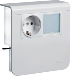 SL200809259016 - Sup. Schuko + LED SL20080, branco HAGER EAN:4012740018258