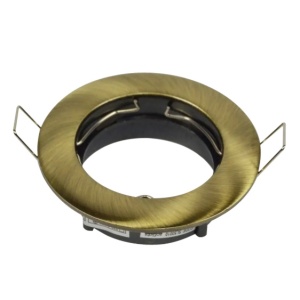 SOFLIGHT – SL50010DR – Einzelner Zamak-Rand, Loch 65 mm, Rand 78 mm, IP20, gebürstetes Gold