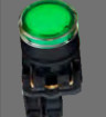 SOFLIGHT - SL-CPB01AW3361-230 - Botão Pressão Plástico Luminoso Verde 1NO 230Vac