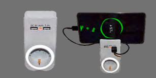 SOFLIGHT - SL -E8000B - Male adapter Female + 2 USB