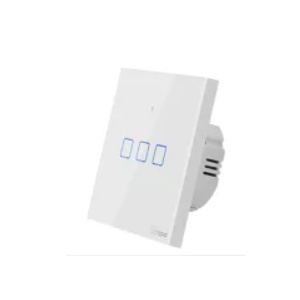 SONOFF T1EU3C-TX - Interruptor triplo (3 Gang) Smart Wifi+RF touch em vidro de encastrar