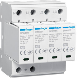 SPB465R - limite. sur. 4P T2 TNS / TT 65KA C. A. Hager Ean: 3250615515605