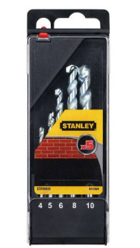 STANLEY - CONJUNTOS DE BROCAS PARA PEDRA COM PONTA DE TCT Ø 4,5,6,8,10 STA56035-QZ