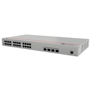 Switch PoE+ gerenciável L2+ - 24 portas Gigabit PoE+ e 4 portas 10GE SFP+ - Orçamento de potência PoE total de 400 W - Capacidade de comutação de 128 Gbps e 95 Mpps - Tecnologias Fast PoE e Perpetual PoE integradas. - Gestão avançada através da Web, CLI,