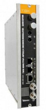 T.0X Descifrador/Modulador Mellizo, 2e: HDMI / Componentes(YPBPR) 1Mux: COFDM/Qam (MPEG2/4)