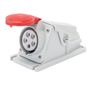 Tomada fixa de superfície a 90°, IP44, 3P+N+T, 16 A, 400 V