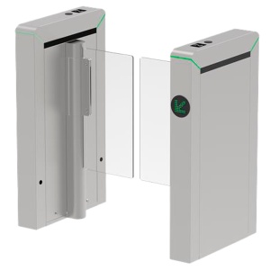 Torniquete de acesso bidirecional - Portão compacto com barreira acrílica articulada - Horários, alarmes e modos de abertura - Dimensões de passo 900 mm | 5.000.000 ciclos - Fabricado em aço inoxidável SUS304 - Compatível com sistemas de terceiros