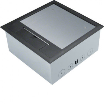 UDKPQ069005 - Caixa+Tampa Quadr. Sol. Compl. 12M Preta HAGER EAN:4012002247419