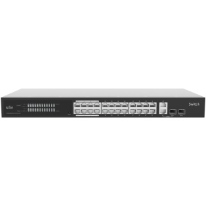 Uniview Manageable Cloud PoE Switch – 24 RJ45 GE + 2 Uplink RJ45 GE +2 SFP – VLAN/Port-Isolation/Schleifenerkennung – Port-Geschwindigkeitsbegrenzung