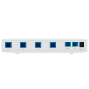 V-Sol Splitter de fibra ótica com alimentação - Comprimento de onda 1260 nm a 1650nm - PON standard (compatibilidade com outras marcas) - 2 x Conectores uplink SC - 4 conectores para ONU's SC PON ( POF ) - Instalação de mesa e de parede