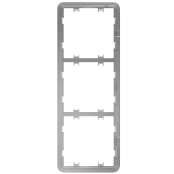 Vertikaler Rahmen für drei Geräte – Kompatibel mit 2 x AJ-SIDEBUTTON-...-VERT – Kompatibel mit 1 x AJ-CENTERBUTTON...-VERT – Ajax – LightSwitch Vertical Frame (3 Sitze)