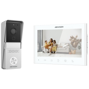 Video-Gegensprechanlage-Set – 2-Analog-Draht-Technologie – Platine und Monitor | Ermöglicht 2 weitere Monitore – MF Reader | 2-Draht-Anschluss – Stecker &amp; Play - Aufputzmontage | IP55