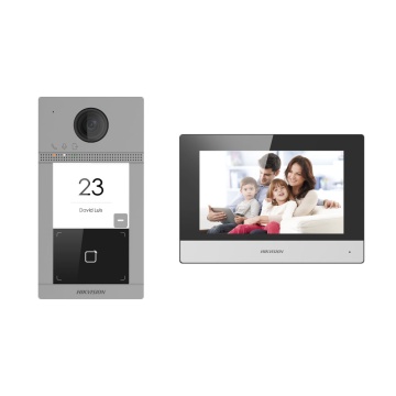 Videoport Kit with Two Relay - IP & AMP; WiFi - Plate and Monitor | Allows 16 more monitors - MF Reader | POE - Mobile application with P2P | Internal relays on the monitor - IP65 surface assembly, IK08