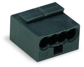 WAGO - Micro Push Wire {B 0,6-0,8 mm '| Gris foncé | 4 conducteurs | Réf. 243-204