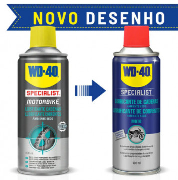 WD40 WD-40 MOTO LUBRIFICANTE DE CORRENTES AMBIENTE SECO 400ml