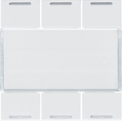 WXE316B - Tecla x6 gallery KNX com LED, branco HAGER EAN:3250618500240
