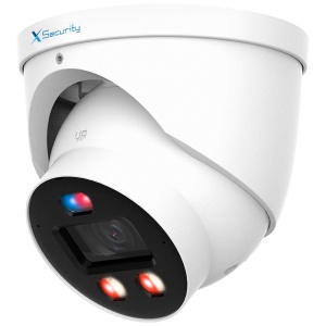 X-Security Câmara IP Turret Wizcolor - 4 Megapixel (2688x1520) | Sensor 1/1.8" CMOS - Lente 2.8mm | IV+Luz branca 30m - WDR 120dB | Microfone embutido - WizSense, com classificação de pessoas e veículos - MicroSD 512GB | IP67