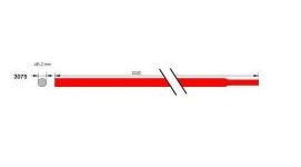 Zinc mast+red Ø45 x 3000 x 2 mm