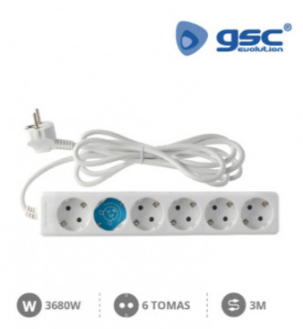 000000022 - 84360219402223 multiple 6T (3x1,5 mm) 3m blanc
