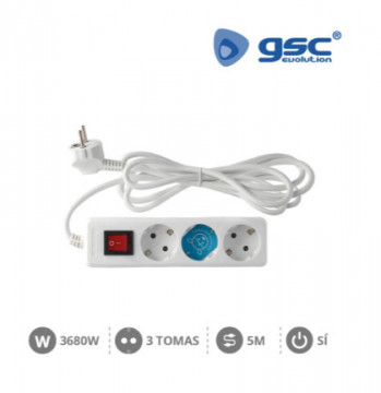 000000793 - 8436021947932Base múltipla 3T + Int. (3x1,5mm) 5M Branco