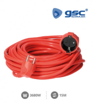 000100053 - 8436021940537Extensão Chamas (3x1,5mm) 15M Rojo