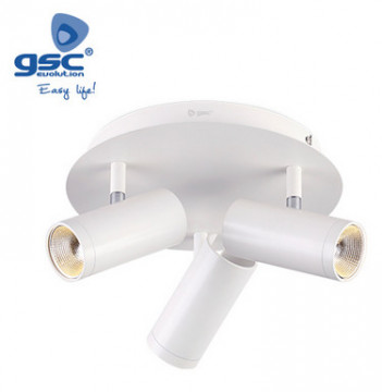 000705202 - 8433373052024 Triple circulaire pour le plafond GU10 Max.60W blanc