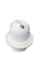 002200289 - 8436021942890Casquilho termoplástico + anilha E27 Branco