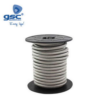 003902997 - 8433373029972Textilkabel 10M (2x0,75mm) Silber