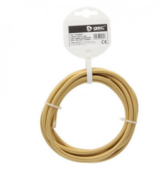 101025004 - 8433373069657Cabo têxtil 2,5M (2x0,75mm) Champanhe